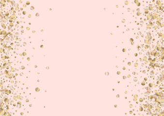Gold Confetti Abstract Pink Background. Holiday