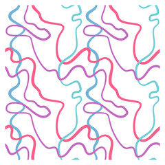 Pattern of scrawl lines. Repeating texture. Figure for textiles.