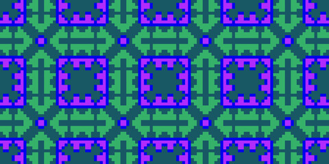 Pixel style background seamless pattern. Vector illustration