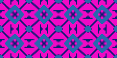 Pixel ornament seamless background. Vector illustration
