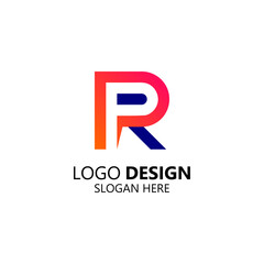 letter P and letter R logo for your business logo design