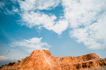 Blue summer sky over the Grand Canyon old quarry Thailand