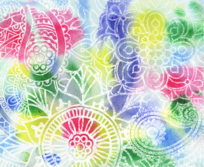 watercolor background with grunge pattern
