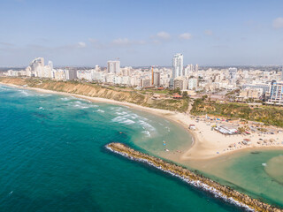 Fototapeta premium Netanya Israel - Looking at the world from a height