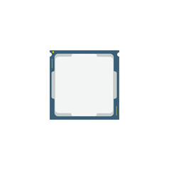 computer processing unit vector icon on white background