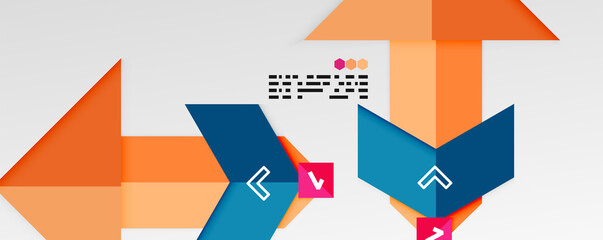 Shiny color triangles and geometric shapes vector abstract background