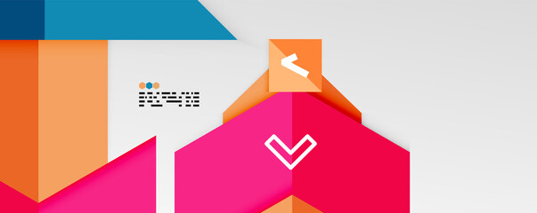 Shiny color triangles and geometric shapes vector abstract background