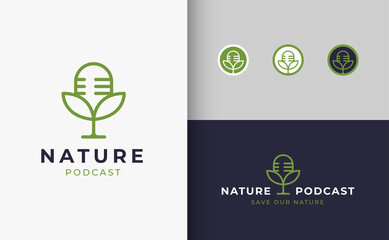 nature discussion podcast logo design