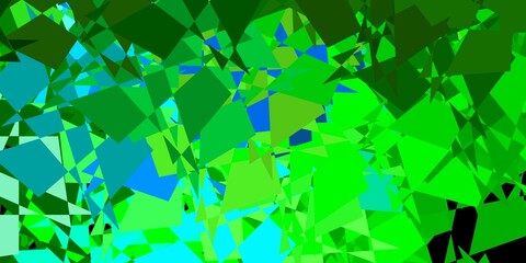 Light blue, green vector backdrop with chaotic shapes.