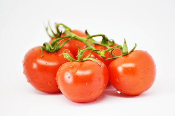 Set of tomatoes on white background,photo element