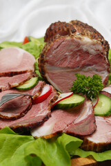 ham on the wedding table