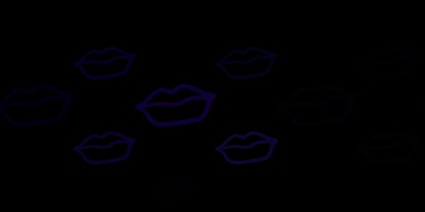 Dark Pink, Green vector pattern with feminism elements.