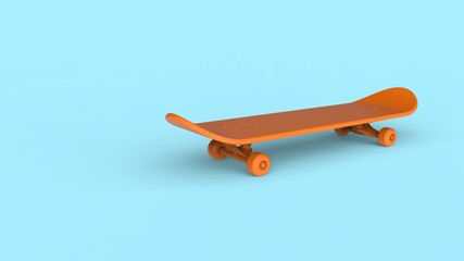 monochrome skateboard on a solid background © Steve