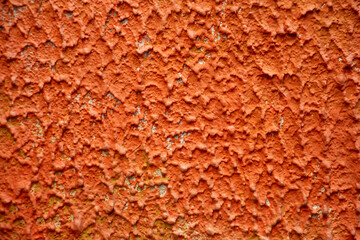 Plaster background, Orange textured plaster wall, copy space, text space
