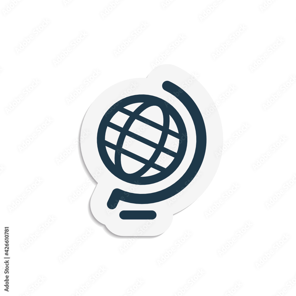 Sticker globe - sticker