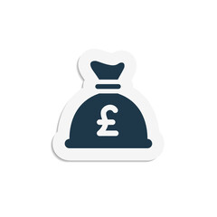 Money Bag Pound - Sticker