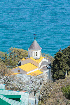 Church of the Intercession in the village of Nizhnyaya Oreanda  near Yalta, Crimea.