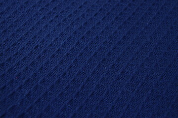Blue waffle textile pattern material, fabric woven clothing 