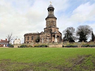 A view of st Chads Church in Shrewsbury