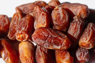 Sweet Khalas dates fruit from Saudi Arabia ready for ramadan