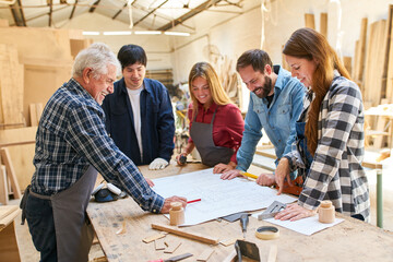 Craftsmen team at a meeting