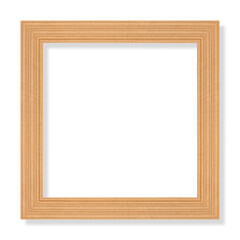 brown wooden frame Isolated on White Background with clipping path.
