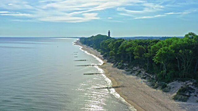 Tourism and Baltic Sea in summer. Holidays at the seaside
