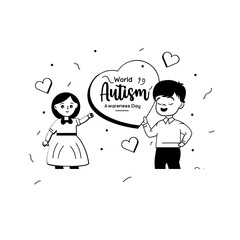 
A premium design illustration of autism awareness heart 

