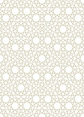 Seamless arabic geometric ornament in brown color.