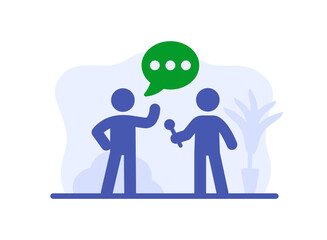 TV live interview icon vector illustration.