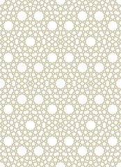 Seamless arabic geometric ornament in brown color.