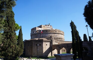 Ruins of the Saint Angel Castle in Rome