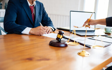 The lawyer is negotiating about a legal agreement.