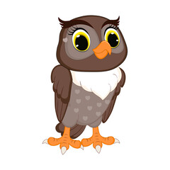 Cute baby owl. Vector illustration for baby shower, greeting card, party invitation, fashion clothes t-shirt print.