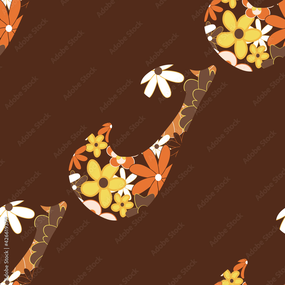 Poster retro letter j from the alphabet seamless repeat pattern print background