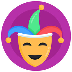 
Download jester in an editable design, funny clown

