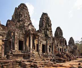 Naklejka premium Prasat Bayon temple at Angkor Thom. Siem Reap province. Cambodia