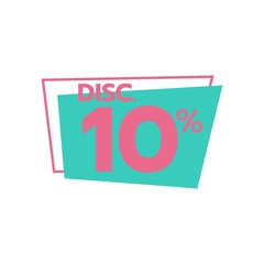 discount 10 percent Sale Deal Special Promotion price Tag sign shop retail business Vector illustration