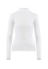 White women's turtleneck. Front view
