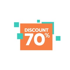 discount 70 percent Sale Deal Special Promotion price Tag sign shop retail business Vector illustration
