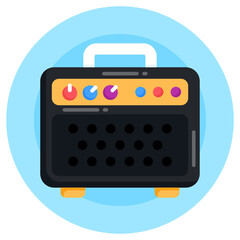 
Download this premium flat rounded icon of amplifier 

