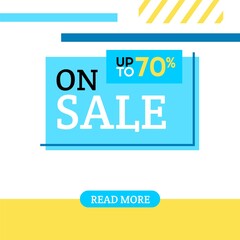 discount 70 percent Sale Deal Special Promotion price sign shop retail square page website interface business Vector illustration