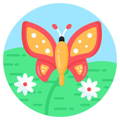 
Grab this beautiful and premium flat rounded icon of butterfly 

