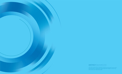 Abstract blue circle background vector illustration 