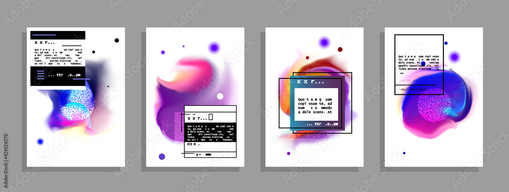 Fototapete covers with minimal designs. abstract backgrounds. vector frame for text modern art graphics for hip