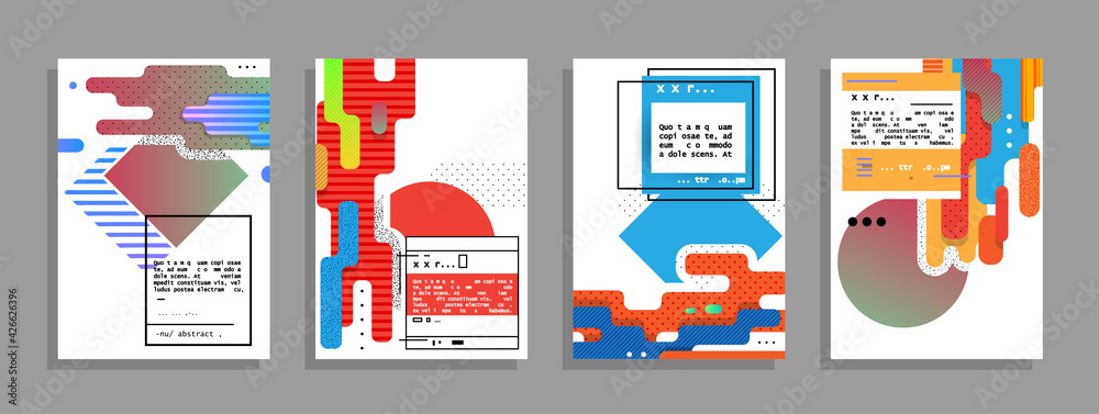 Fototapete covers with minimal designs. abstract backgrounds. vector frame for text modern art graphics for hip