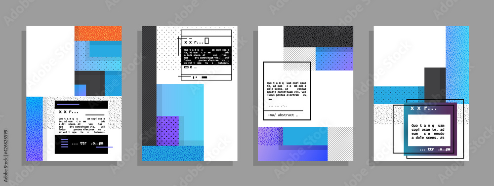Fototapete covers with minimal designs. abstract backgrounds. vector frame for text modern art graphics for hip