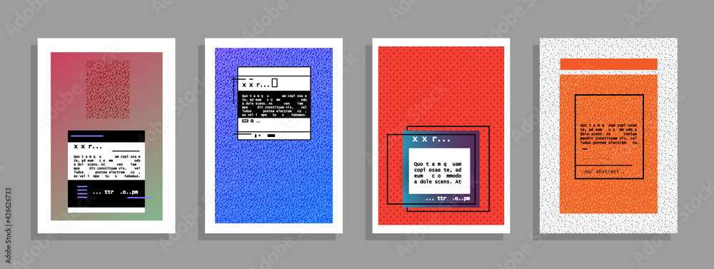 Fototapete covers with minimal designs. abstract backgrounds. vector frame for text modern art graphics for hip