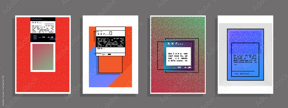 Fototapete covers with minimal designs. abstract backgrounds. vector frame for text modern art graphics for hip