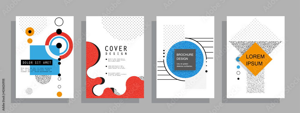 Fototapete covers with minimal designs. abstract backgrounds. vector frame for text modern art graphics for hip